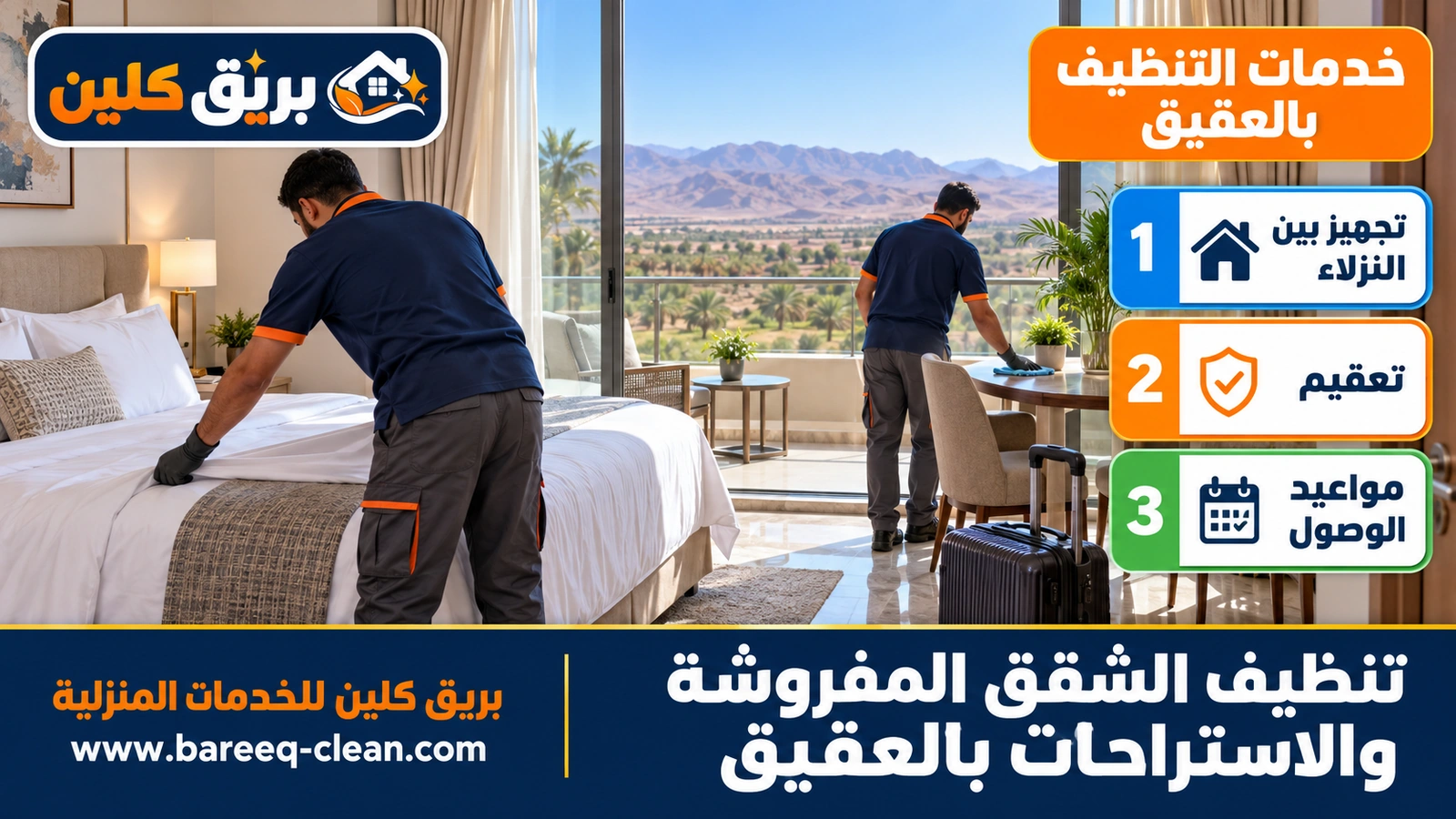 تنظيف الشقق المفروشة والاستراحات بالعقيق