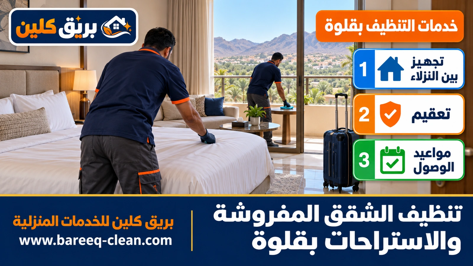 تنظيف الشقق المفروشة والاستراحات بقلوة